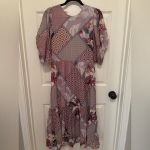 GiGiO Floral Patchwork Maxi Dress